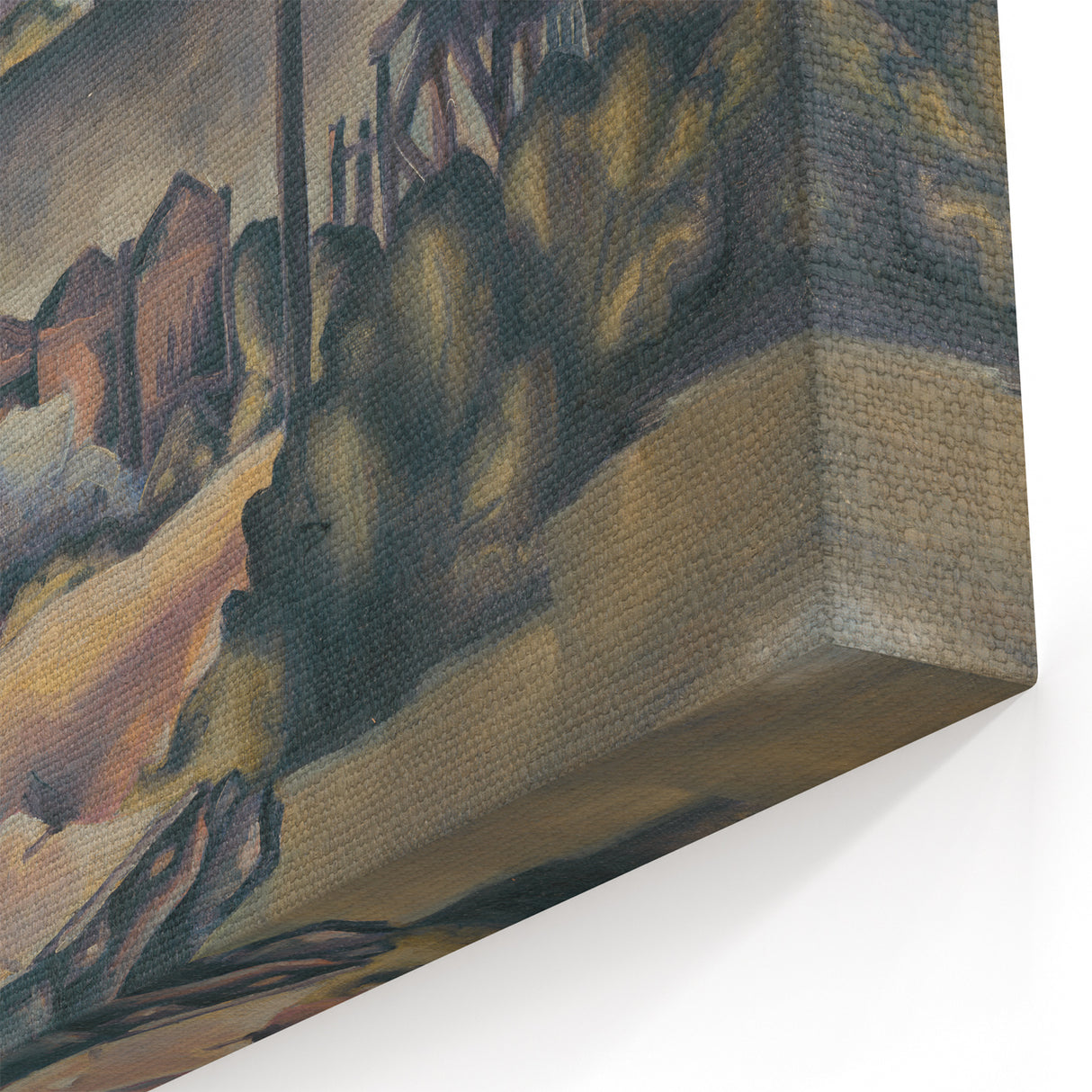 Modern Wall Art – Abstract Urban Landscape in Earthy Tones