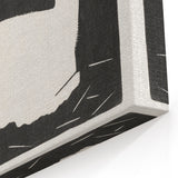 Modern Wall Art – Abstract Black and White Deer Design