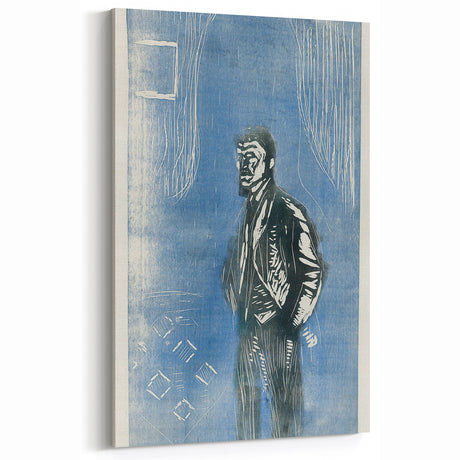 Expressionist Art - Self-Portrait in Moonlight