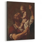 Romanticism Art: Saint Christopher with Christ - Classic Romantic Painting