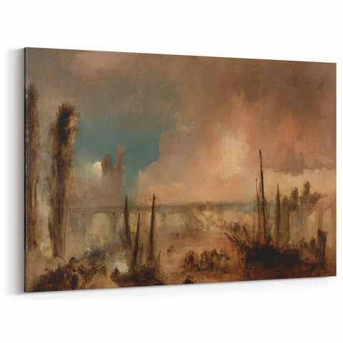 Romanticism Art: Burning of Parliament - Famous Romantic Era Painting
