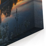 Sunset Castle Wall Art – Elegant Reflection in Golden Evening Prints