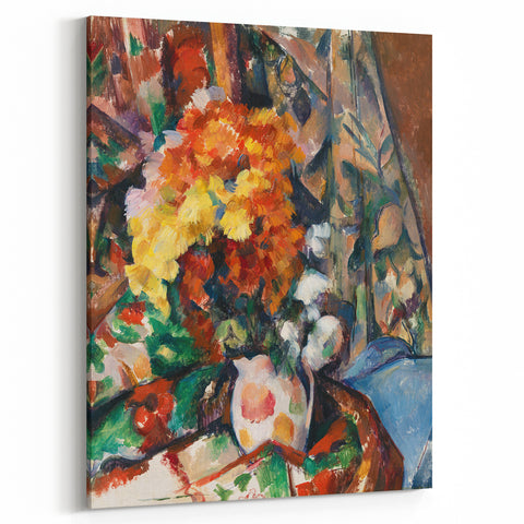 Impressionist Flower Vase Wall Art - Vibrant Floral Still Life Print