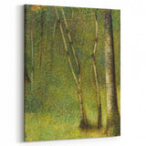 Impressionist Forest Scene - Serene Green Landscape Wall Art Print