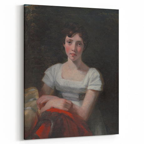 Romanticism Art - Portrait of Mary Freer on Historical Canvas