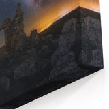 Castle Photography – Ruins Beneath a Starry Night and Milky Way Glow