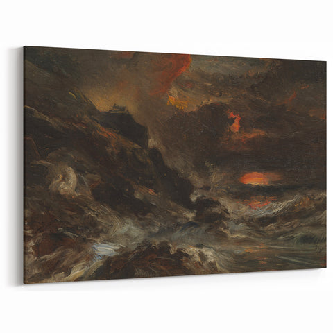 Romanticism Art - A Storm off the Normandy Coast by Eugène Isabey
