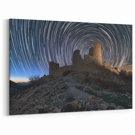 Castle Photography – Ruins under a Starry Night Sky