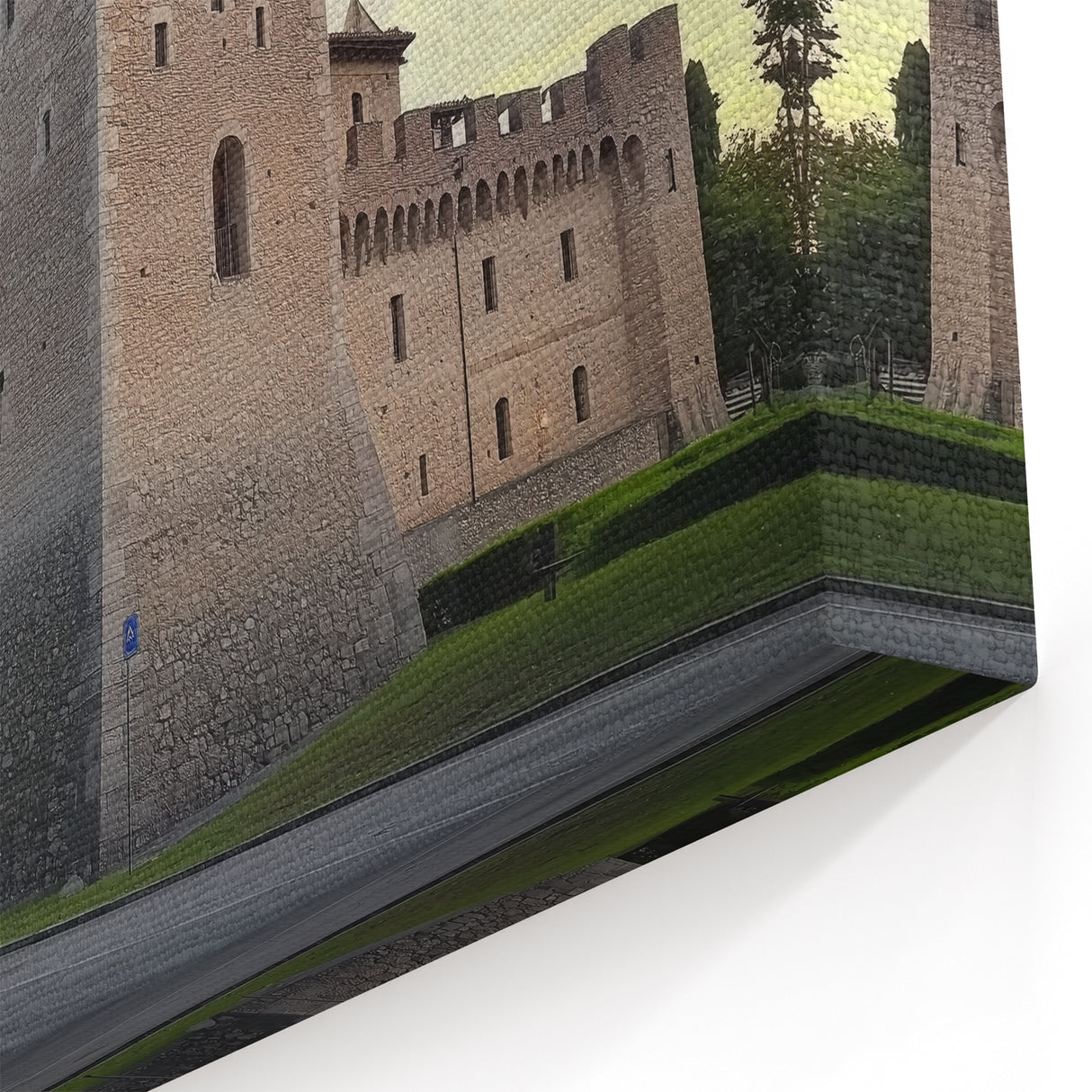 Historic Castle Prints – Stone Fortress at Sunset