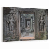 Historic Castle Prints - Intricate Stone Passageway with Sculptures
