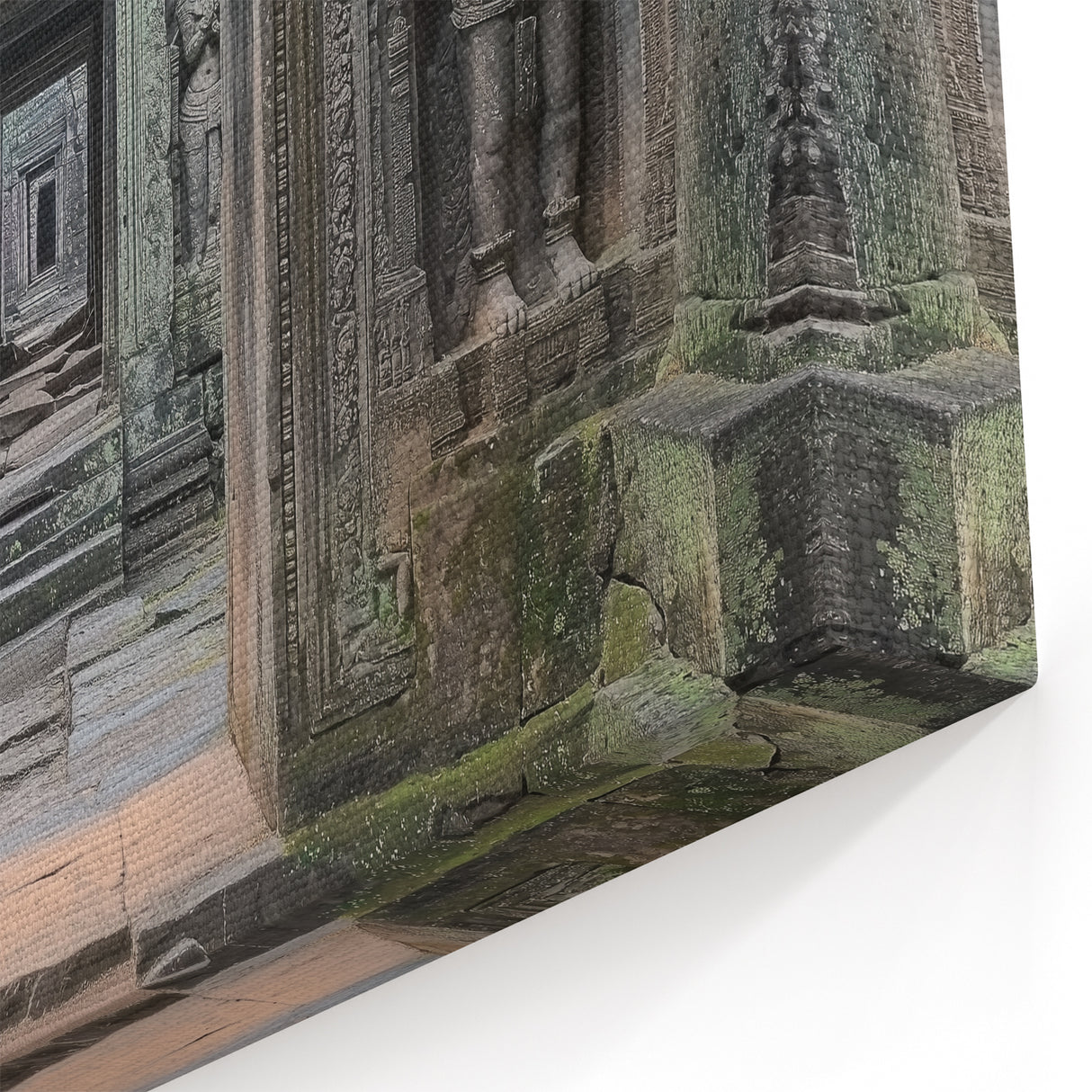 Historic Castle Prints - Intricate Stone Passageway with Sculptures