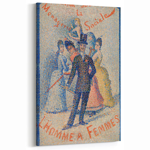 Impressionist Social Scene - The Ladies’ Man by Georges Seurat Print