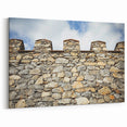 Historic Castle Wall Prints - Stone Fortification Under Blue Sky