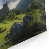Castle Landscape Prints - Ruined Tower on Rolling Green Hills