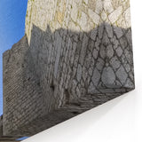 Historic Castle Prints - Upward View of Stone Walls and Blue Sky