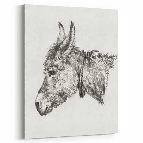 Romanticism Art: Head of a Donkey by Jean-Bernard