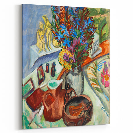 Expressionist Art: Still Life with Jug and African Bowl by Kirchner