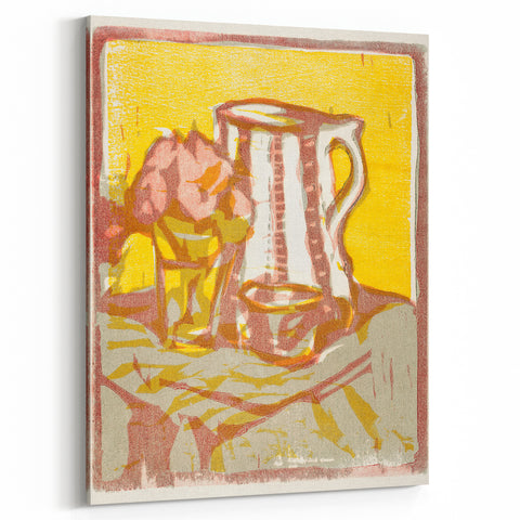 Expressionist Art: Still Life with Pitcher and Flowers by Kirchner