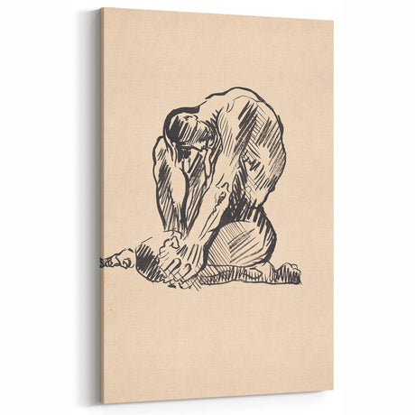 Expressionist Art Nude Study – Abstract Expressionism Wall Art Print