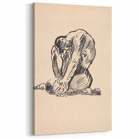 Expressionist Art Nude Study – Abstract Expressionism Wall Art Print