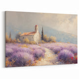 Pastoral Countryside Wall Art - Lavender Fields Rustic Landscape