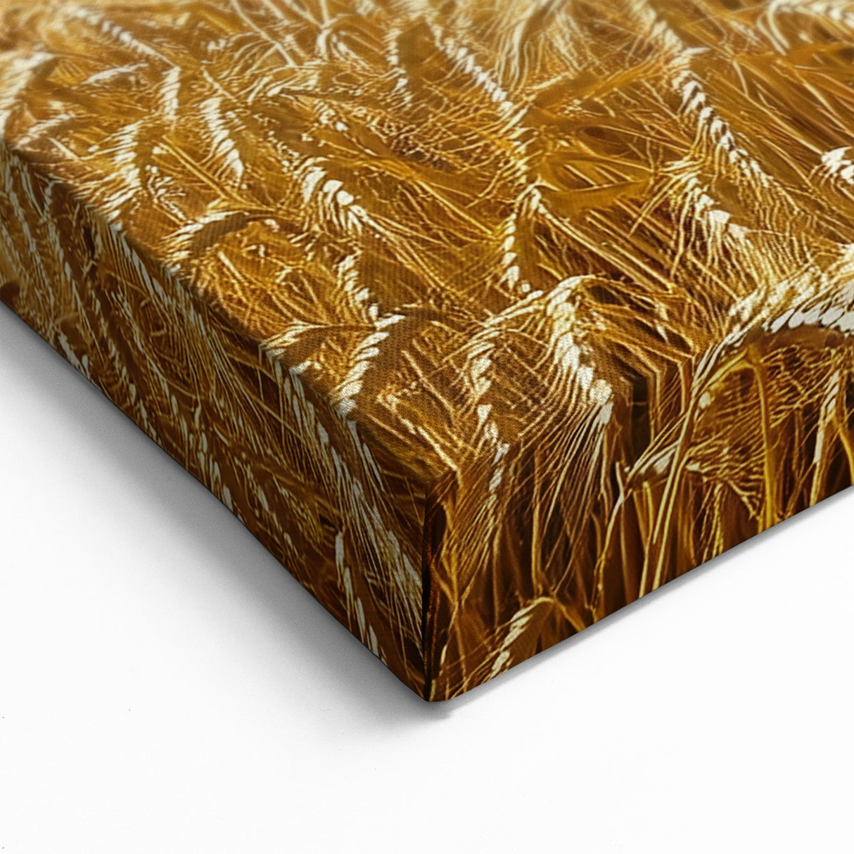 Rural Landscape Canvas - Golden Wheat Field and Bright Blue Sky