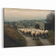 Scenic Countryside Prints - Herd of Sheep on Rustic Pathway