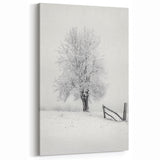 Countryside Framed Art - Snow-Covered Tree in Winter Landscape