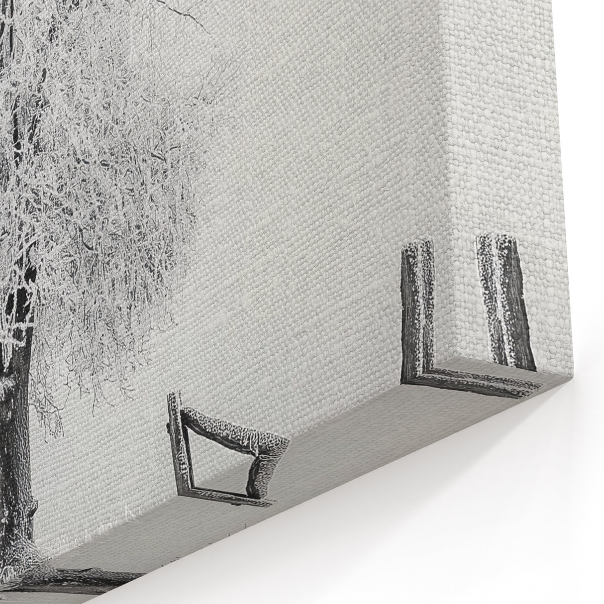 Countryside Framed Art - Snow-Covered Tree in Winter Landscape