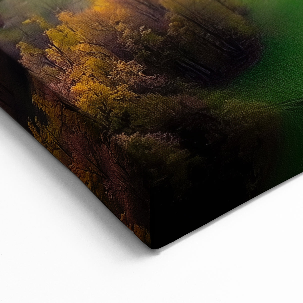 Beautiful Rural Scenery Wall Art - Sunset Over Green Countryside Fields
