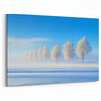 Countryside Framed Art - Frosty Winter Trees Under Blue Skies