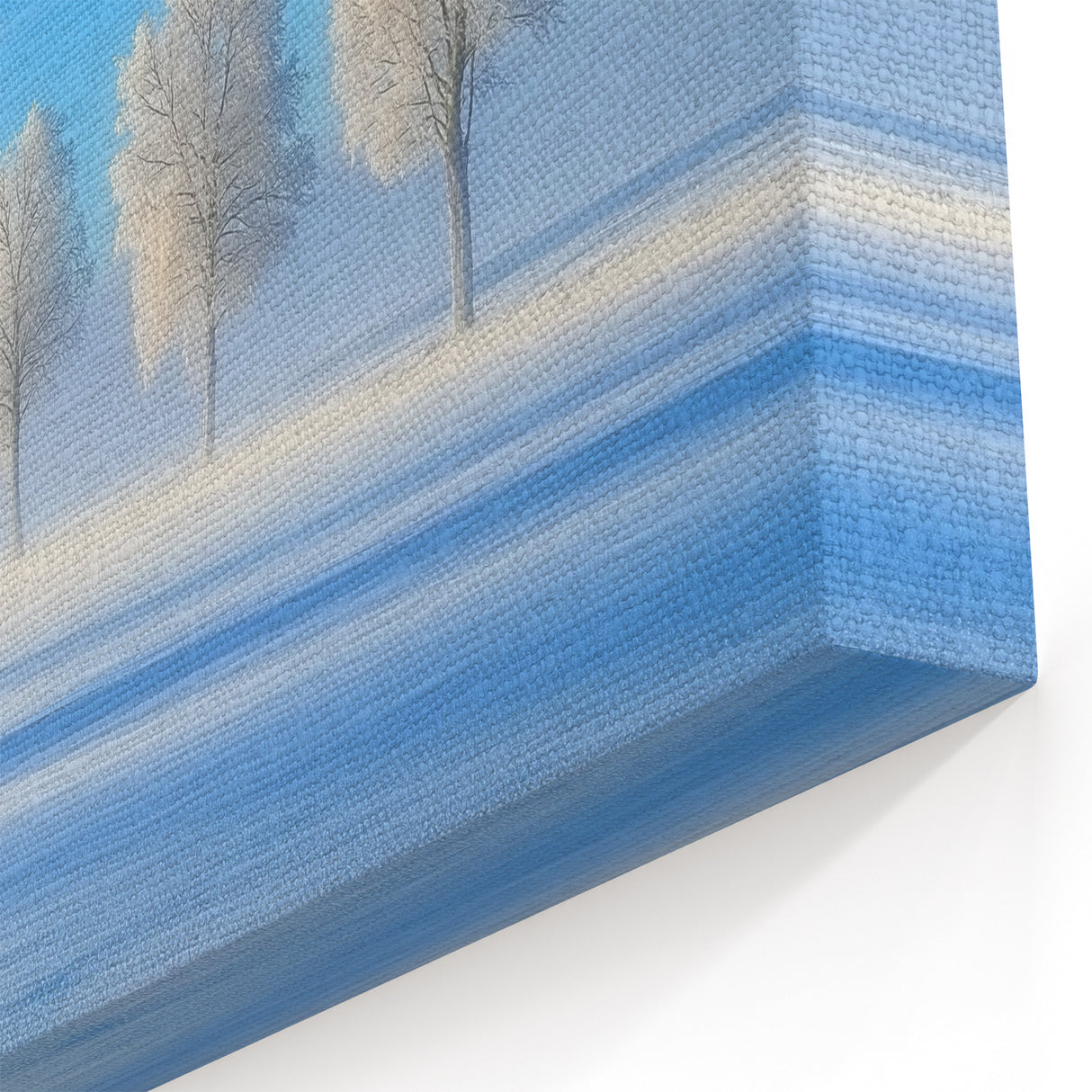 Countryside Framed Art - Frosty Winter Trees Under Blue Skies