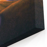 Sunset Countryside Wall Art - Rolling Hills and Tree Landscape Canvas