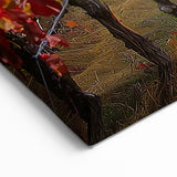 Sheep in Autumn Vineyard Countryside Wall Art - Rustic Landscape Canvas