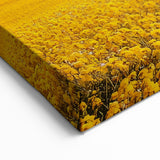 Golden Field Countryside Wall Art - Vibrant Rural Landscape Canvas