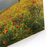 Meadow and Tree Countryside Wall Art - Scenic Pastoral Landscape Canvas