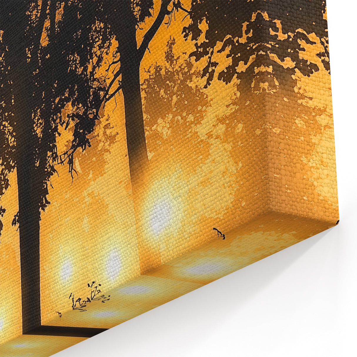 Golden Countryside Wall Art – Rustic Sunset Rural Landscape Canvas