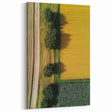 Golden Fields Aerial View Wall Art – Rustic Countryside Landscape Print