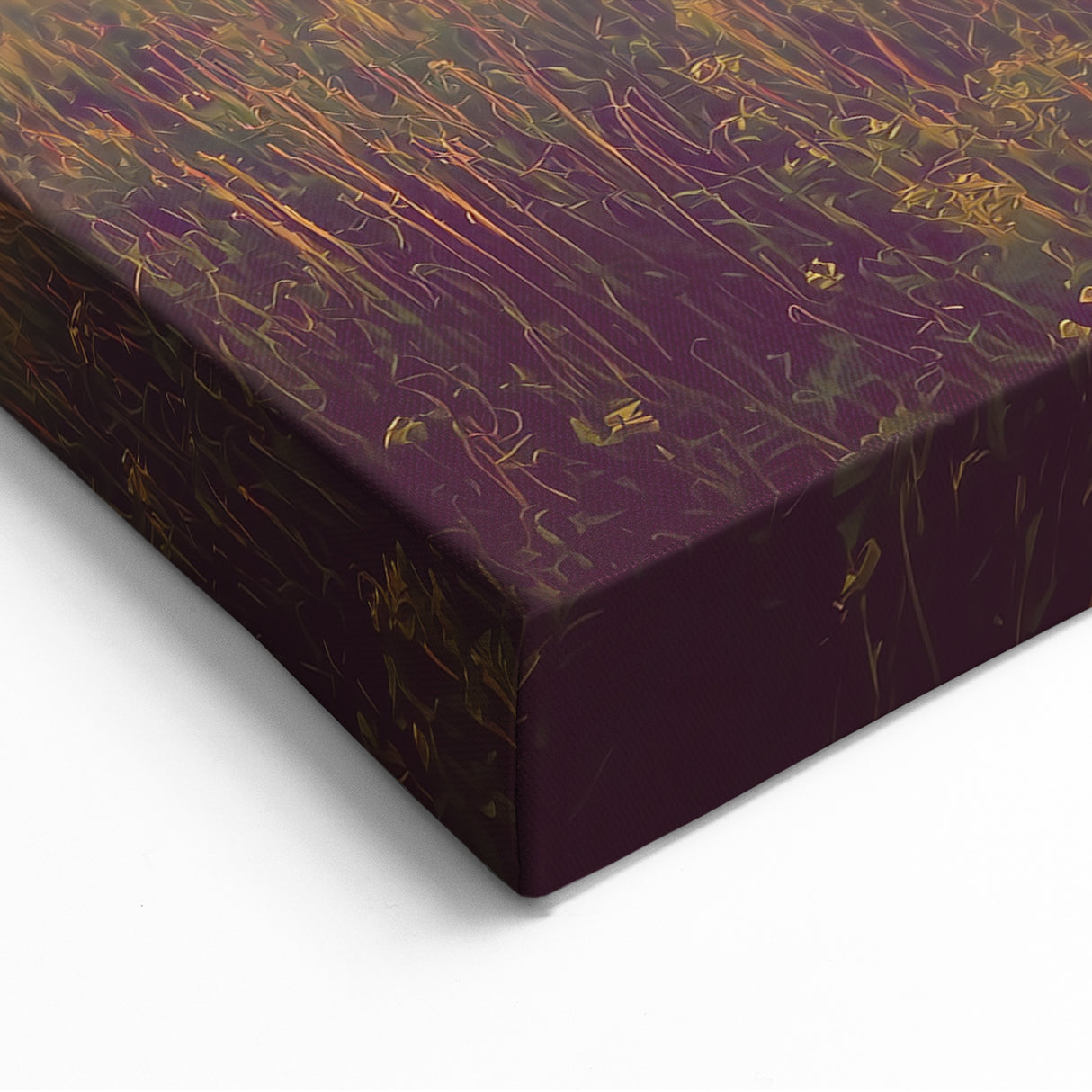 Golden Horse at Sunset Wall Art – Pastoral Countryside Landscape Print