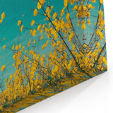 Yellow Blossoms Wall Art – Vibrant Spring Countryside Canvas Print