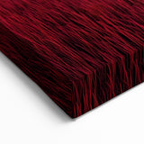 Crimson Wheat Field Wall Art – Minimalist Countryside Canvas Print