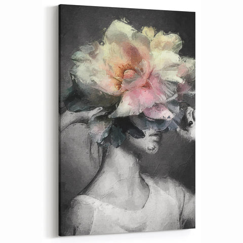 Modern Figurative Wall Art - Abstract Floral Design in Soft Tones