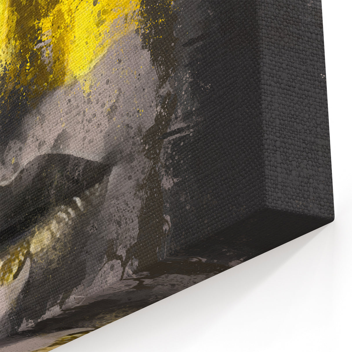 Figurative Abstract Canvas Art - Contemporary Yellow Wall Decor