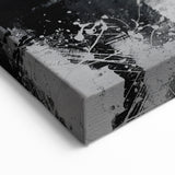 Abstract Human Figures - Bold Orange and Gray Modern Wall Art