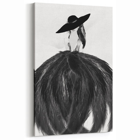 Modern Figurative Wall Art - Black and White Abstract Elegance