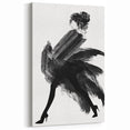 Figurative Abstract Canvas - Chic Black and White High Fashion Design