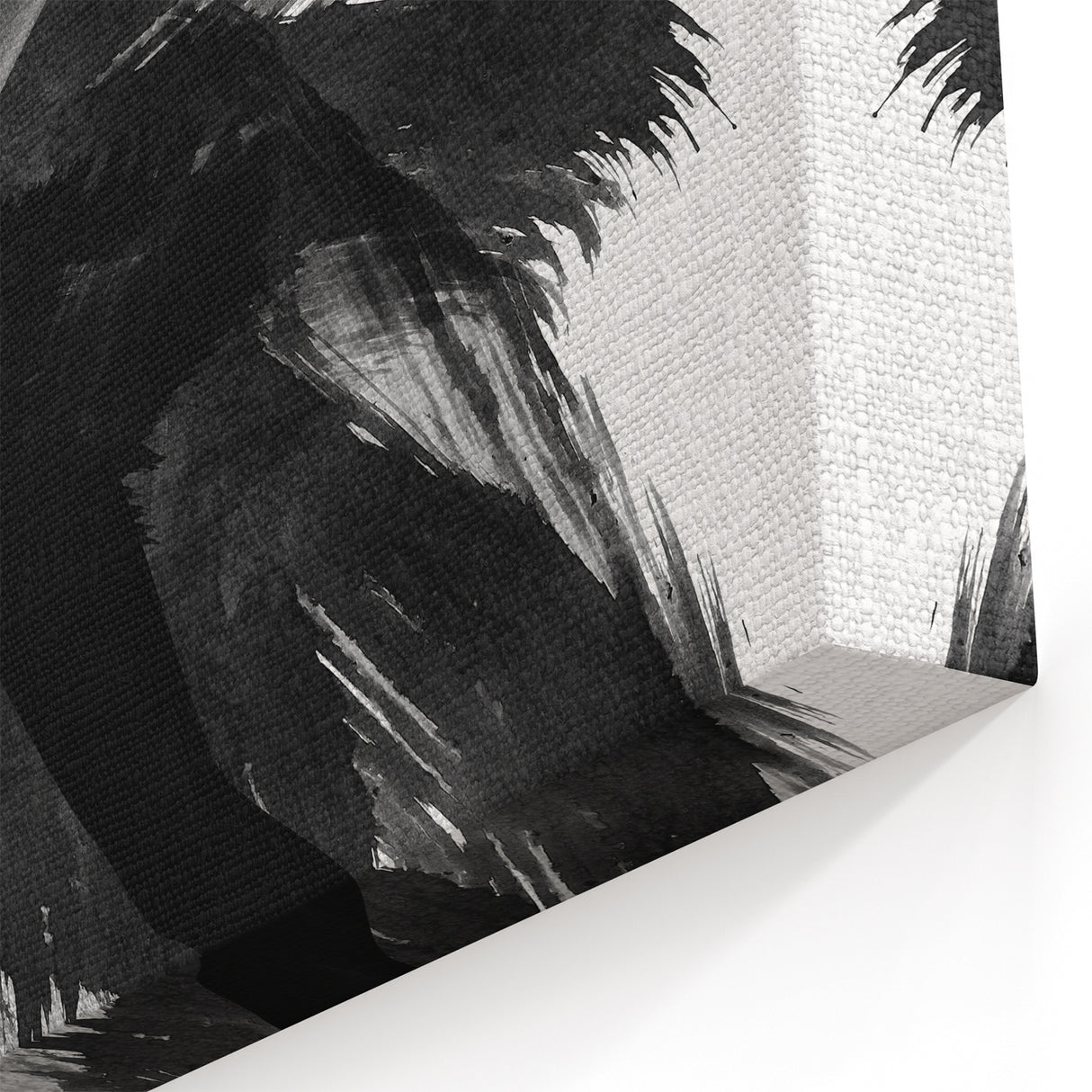 Figurative Abstract Canvas - Chic Black and White High Fashion Design