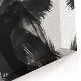 Figurative Abstract Canvas - Chic Black and White High Fashion Design