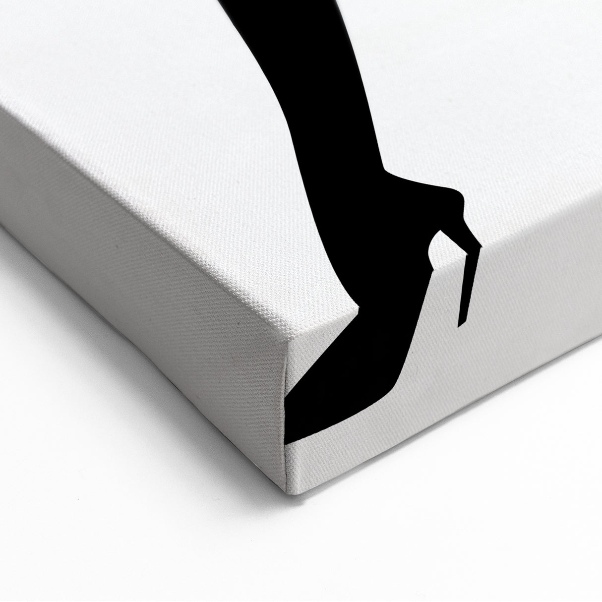 Figurative Abstract Canvas - Chic Black and White High Fashion Design