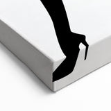 Figurative Abstract Canvas - Chic Black and White High Fashion Design